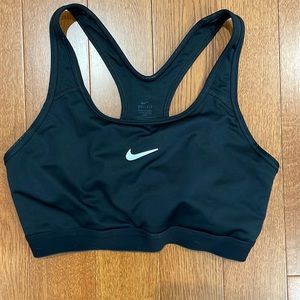 Black and white Nike sports bra